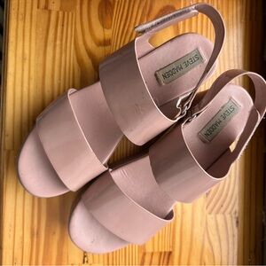 Nude steve madden platform sandals